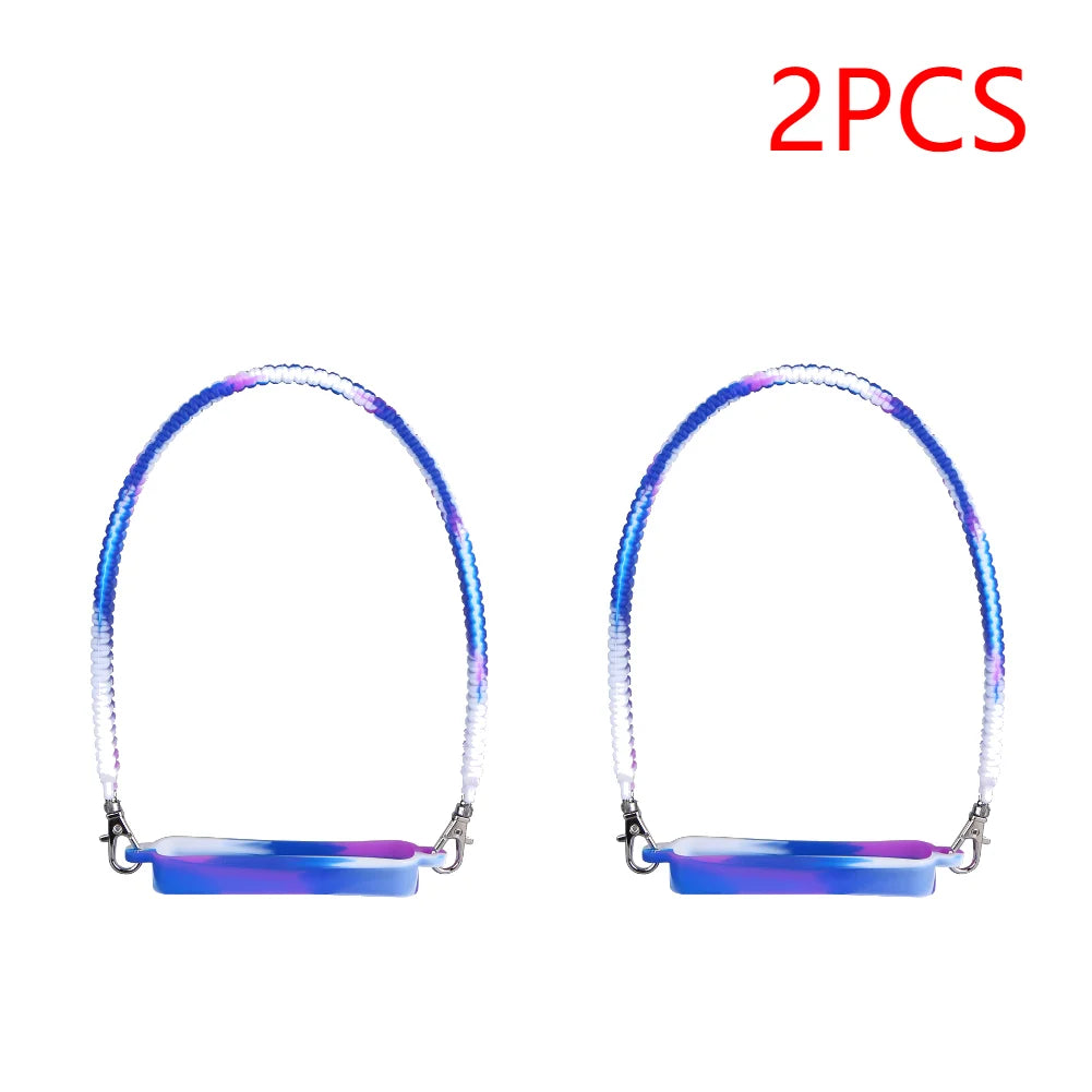 Mango de silicona suave para botella de agua, soporte portátil de silicona para botella térmica con correa, accesorios para vaso Stanley