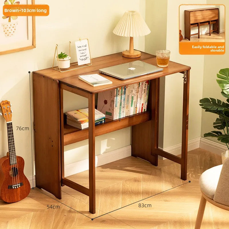 Escritorio de ordenador plegable, escritorio de oficina en casa, escritorio simple, banco de trabajo para dormitorio, escritorio simple de estudio y escritura.