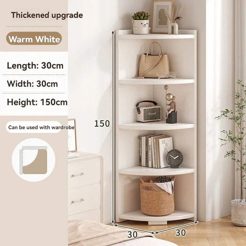 Mueble esquinero de almacenamiento para el hogar, recibidor sencillo, perchero, vitrina esquinera de pared, estantería de pie, mesita de noche