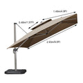 3X3M Outdoor Roman Umbrella Polyester Sunshade Umbrella Cloth Replacement Sunscreen and Rainproof Cloth Garden Courtyard