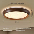 Moderna Lámpara de Techo LED Circular con Vetas de Madera de Nogal, Acrílica para Dormitorio, Sala de Estar, Restaurante, Pasillo, Luces de Decoración del Hogar