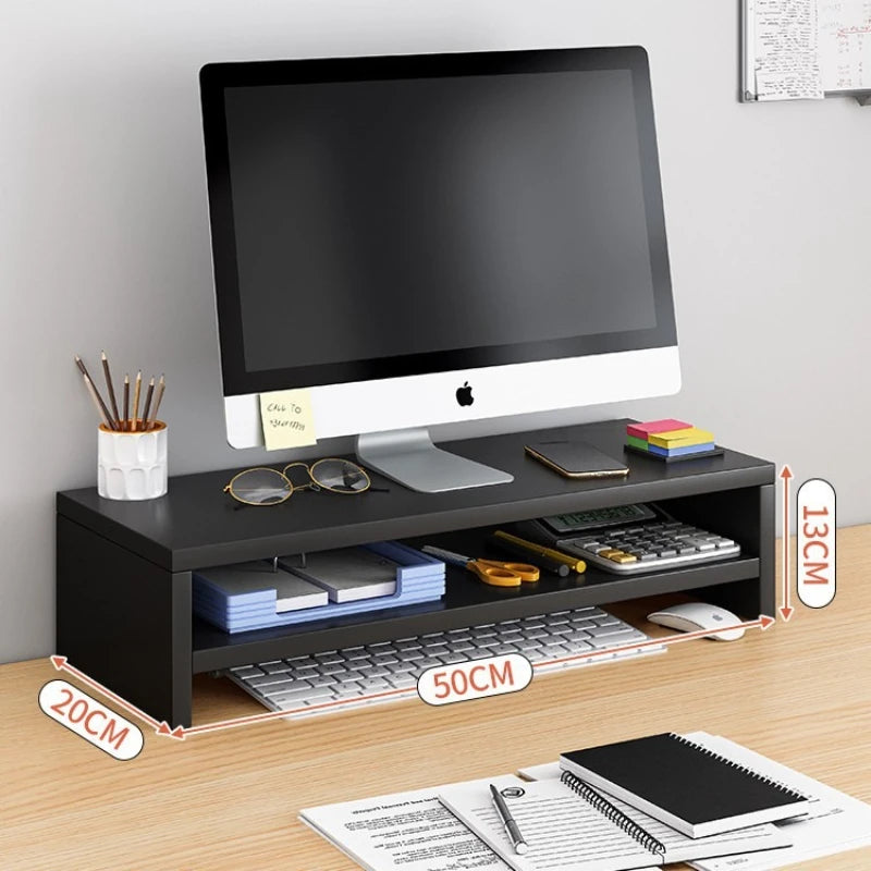 Soporte elevador para computadora de escritorio, estante de almacenamiento para escritorio de oficina, soporte elevador para monitor de escritorio, soporte elevador de base