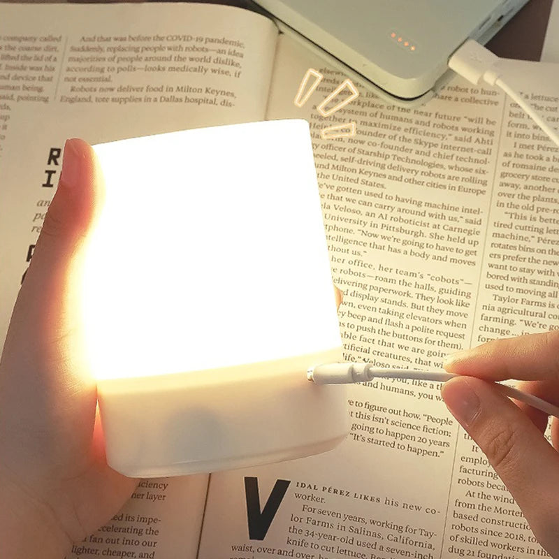 Luces de noche LED regulables para mesita de noche, lámparas de noche de carga para escritorio, iluminación decorativa para dormitorio, lámparas de mesa LED táctiles para lectura