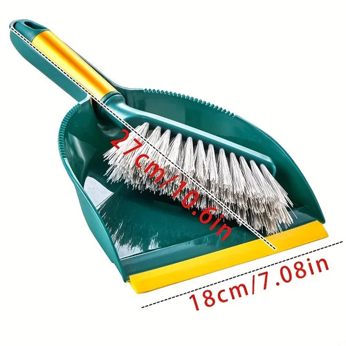 1 Juego de escoba y recogedor de escritorio, escoba compacta, adecuada para cepillos de pala de plástico duraderos para el hogar, fácil de almacenar y usar