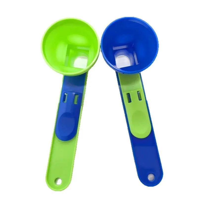 Cuchara dosificadora de proteína de PP duradero y sin desorden - Embudo deslizante para leche y suplementos, utensilio de cocina para todas las ocasiones