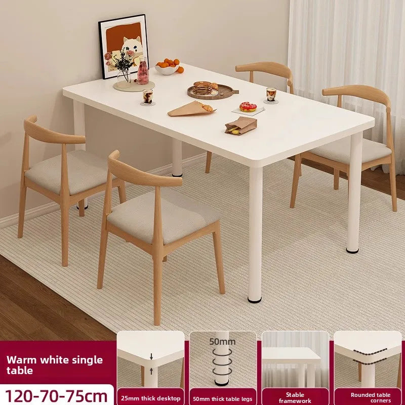 Mesa de comedor Hogar apartamento pequeño Puesto portátil exterior Mesa cuadrada para comer