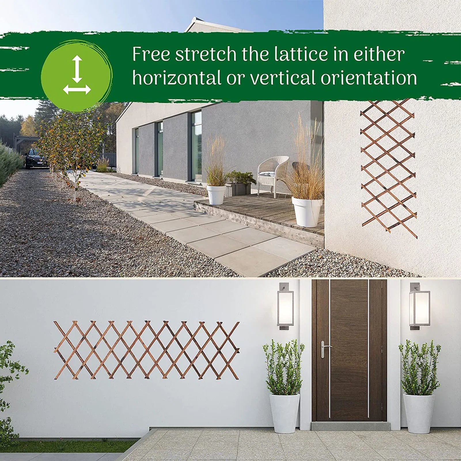 Celosías expandibles para trepar plantas, cerca de pino extensible, soporte para plantas trepadoras, celosías expandibles para trepar plantas