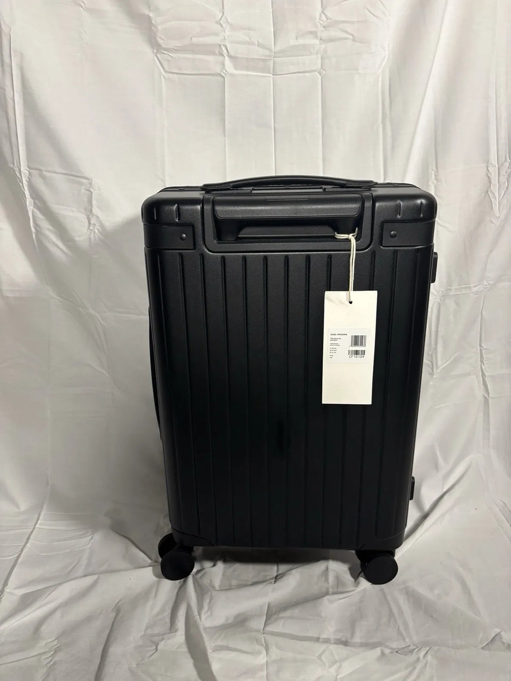 Carl Friedrik Carry-On Black Luggage Hard Shell Suitcase TSA Lock Spinner