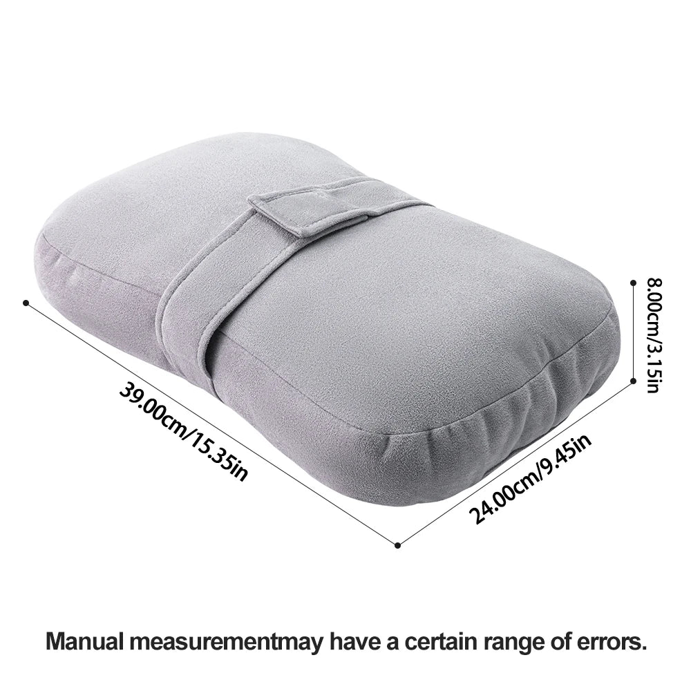Almohada de rodilla para personas que duermen de lado, almohada de apoyo para piernas para el dolor de cadera y espalda, de felpa, con correa de sujeción y lavable a máquina