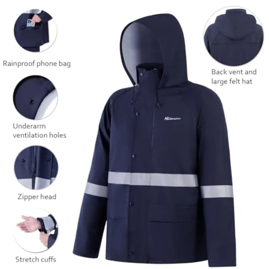 Trajes de lluvia para hombre, impermeables, de alta resistencia, equipo de lluvia, chaqueta y pantalón para mujer