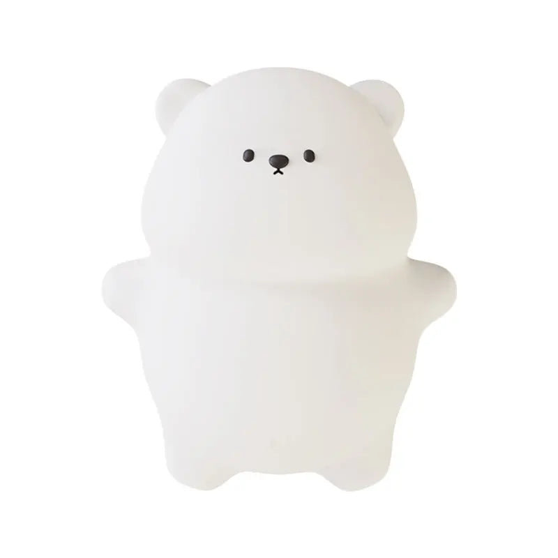 Linda Lámpara de Noche de Silicona de Oso Tumbado, Luz Decorativa de Escritorio, Lámpara de Ambiente Creativa para Interiores, Lámpara de Noche para Bebé, Regalo para Niños