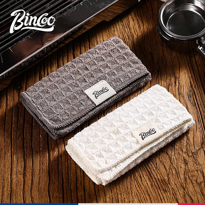 BINCOO Paño de limpieza para cafetera, toalla de microfibra con tejido de gofre, absorbente, sin pelusas, para máquina de espresso, herramientas de barista