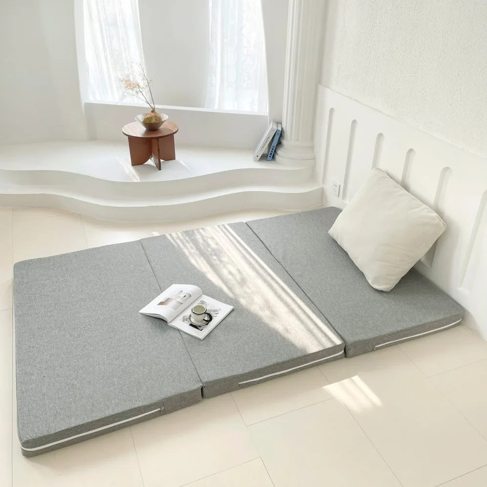 Colchón plegable de espuma viscoelástica de 3 capas con soporte para sueño profundo y tatami portátil que ahorra espacio para el hogar