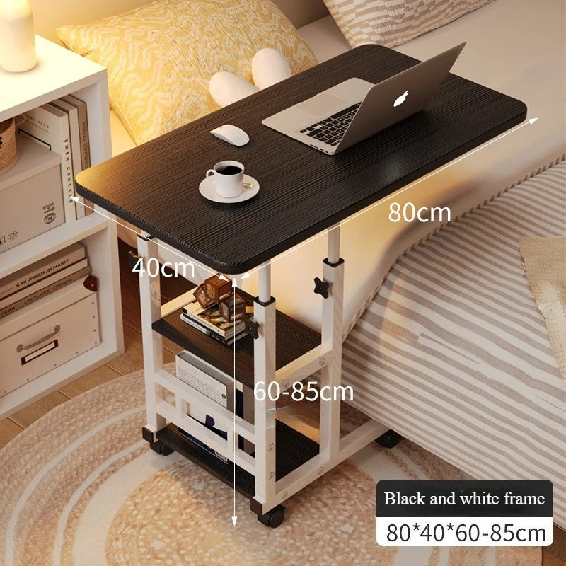 Multi-Functional Small Desk for Bedroom/Dorm/Home Office, Space-Saving Study Table for Students & Lazy Person
