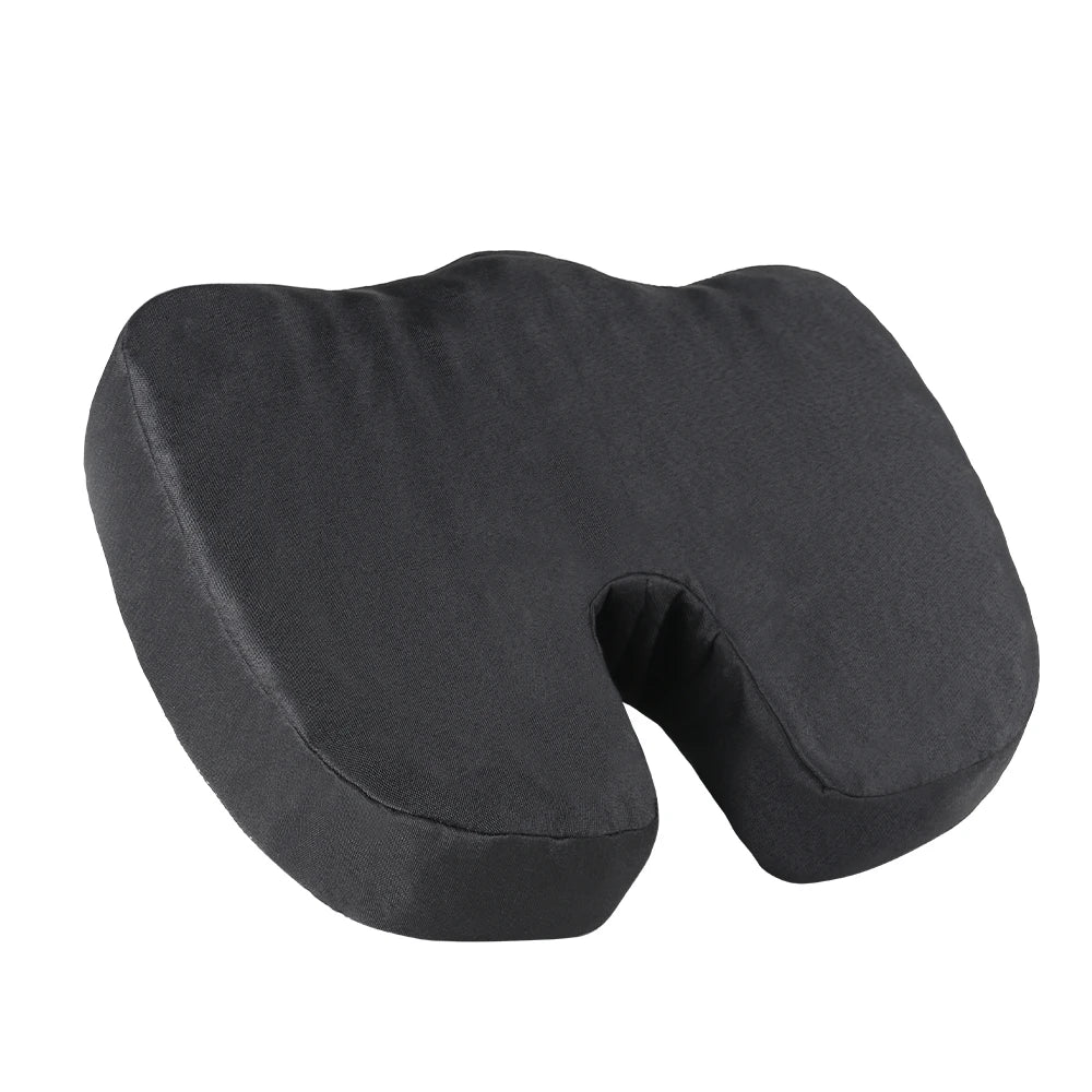 Cómodo cojín de asiento transpirable, cojín de masaje de esponja ondulada con diseño en forma de U que alivia la presión de los glúteos y el dolor del cóccix.