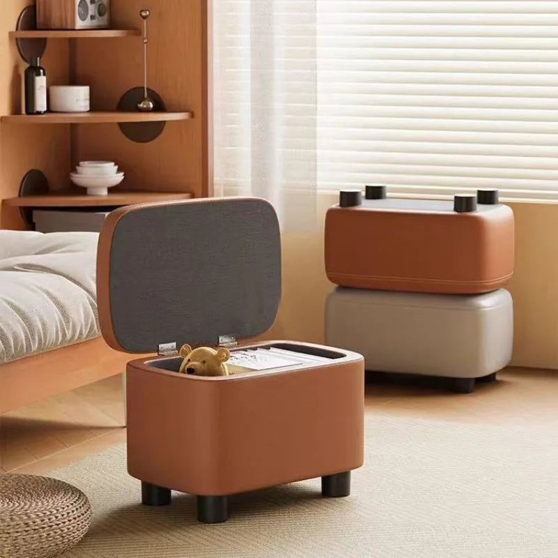 Muebles Zapateros Armario Zapatero Banqueta Zapatera Otomana Asiento Recibidor Pasillo Sala de Estar Acolchado Suave Piel Sintética