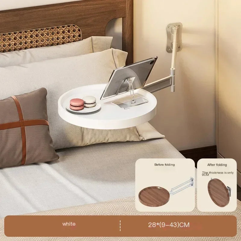 Mesa plegable de pared, mesitas de noche, armarios de almacenamiento multiusos, estantes flotantes para dormitorio, sala de estar, mesas de té compactas