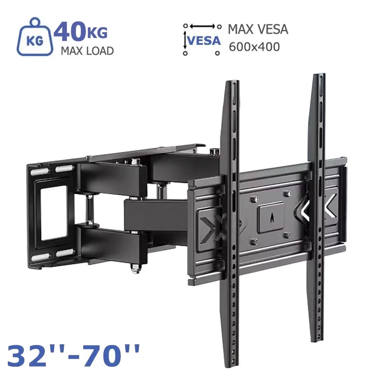 BEISHI Full Motion Mount with Dual Arms TV Wall Mount for Most 32-70 inch TVs, Holds up to 88lbs, Max VESA 600x400mm