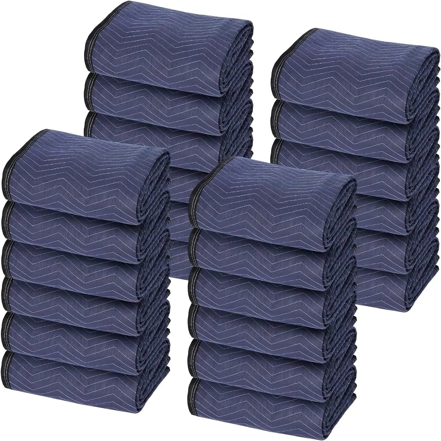 Mantas acolchadas resistentes para mudanza, 203 x 183 cm, protectores acolchados para muebles, suministros de mudanza, paquete de 24