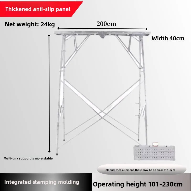 Andamio portátil plegable engrosado para obras de construcción y decoración de interiores