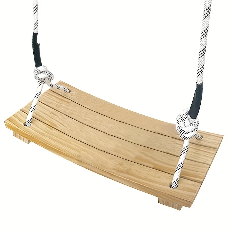 Columpio colgante para adultos - Columpio de porche de madera maciza para uso en interiores/exteriores, hamaca de árbol de jardín con acabado resistente a la intemperie