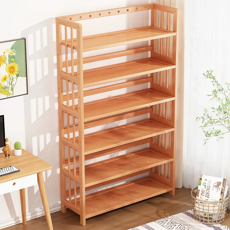 Simple bookshelf multifunctional adjustable storage rack floor type home living room student bookcase office wall storage rack