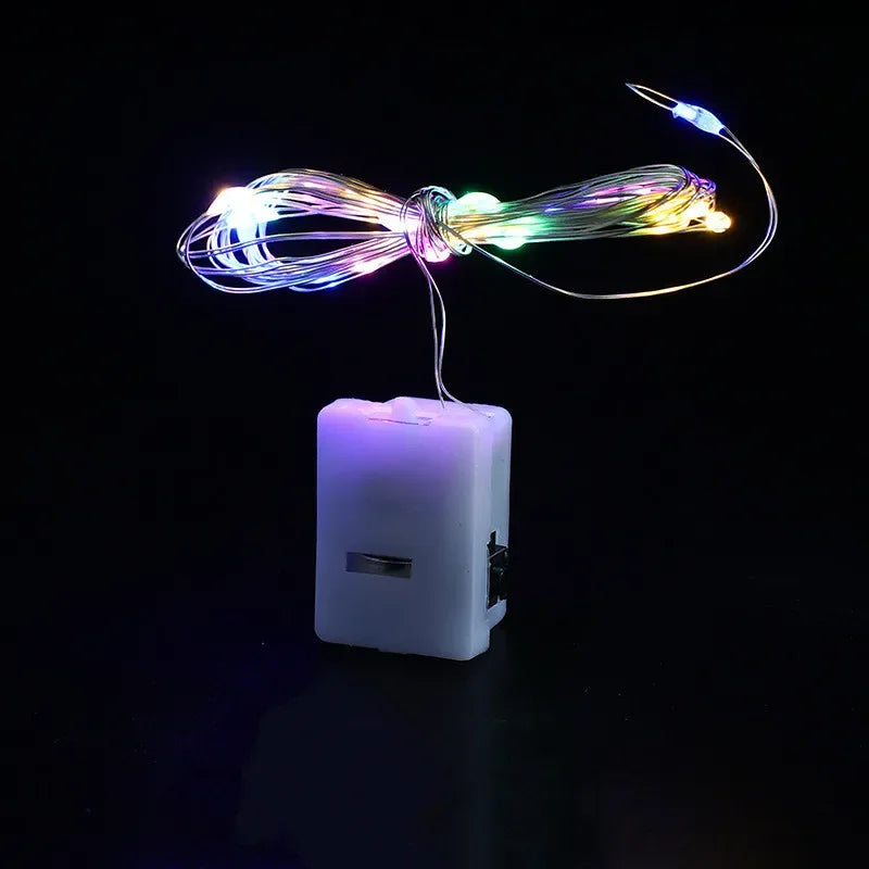 Luces LED de hadas, cadena de luces con pilas de botón, decoración de guirnalda para Navidad, boda, Año Nuevo, dormitorio, sala de estar, jardín
