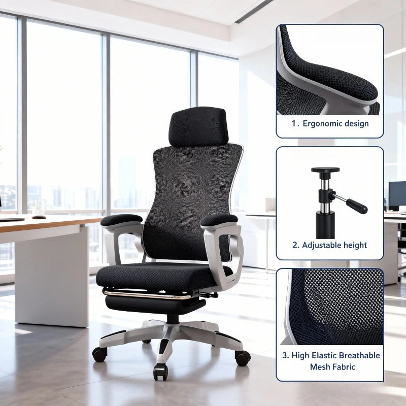 Silla de juego ajustable Silla de oficina en casa reclinable Silla cómoda para dormitorio de estudiantes Suministros para el hogar y la oficina