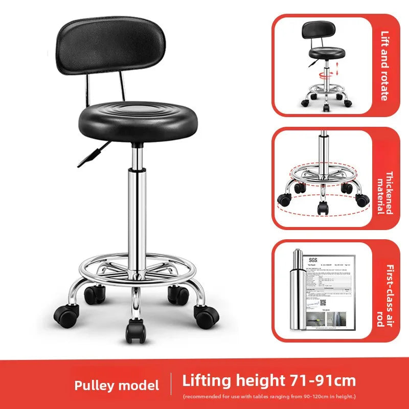 Silla de bar multifuncional silla giratoria de bar silla elevadora de bar taburete giratorio de bar silla de peluquería taburete alto taburete redondo taburete de belleza