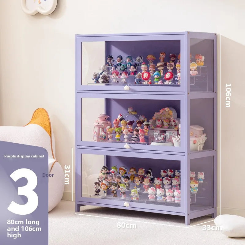 Caja de almacenamiento de figuras, estante de exhibición, caja de almacenamiento a prueba de polvo para bloques de construcción, vitrina para muñecas y figuras