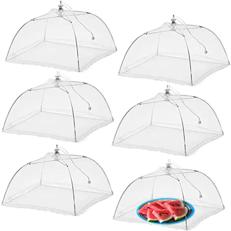 Cubierta de malla plegable para alimentos, cubierta desplegable antimoscas y mosquitos para alimentos, paraguas para comidas, verduras, frutas, transpirable, accesorios de cocina