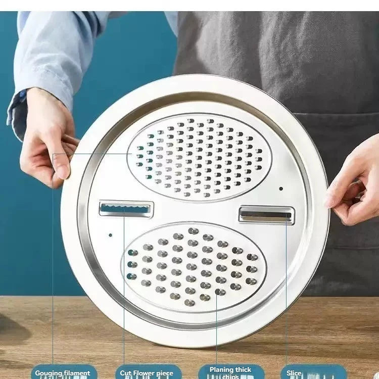 Rebanador de verduras 3PCS/1Set, rebanador de acero inoxidable, rebanador de patatas, lavabo para verduras, cesta de drenaje, multifuncional