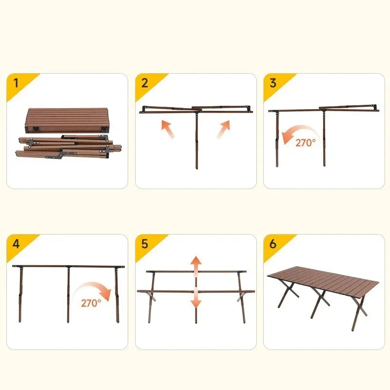 Mesa de pícnic para exteriores, escritorio de aluminio ligero, mesa plegable resistente, portátil, para acampar, para uso en el jardín y fiestas