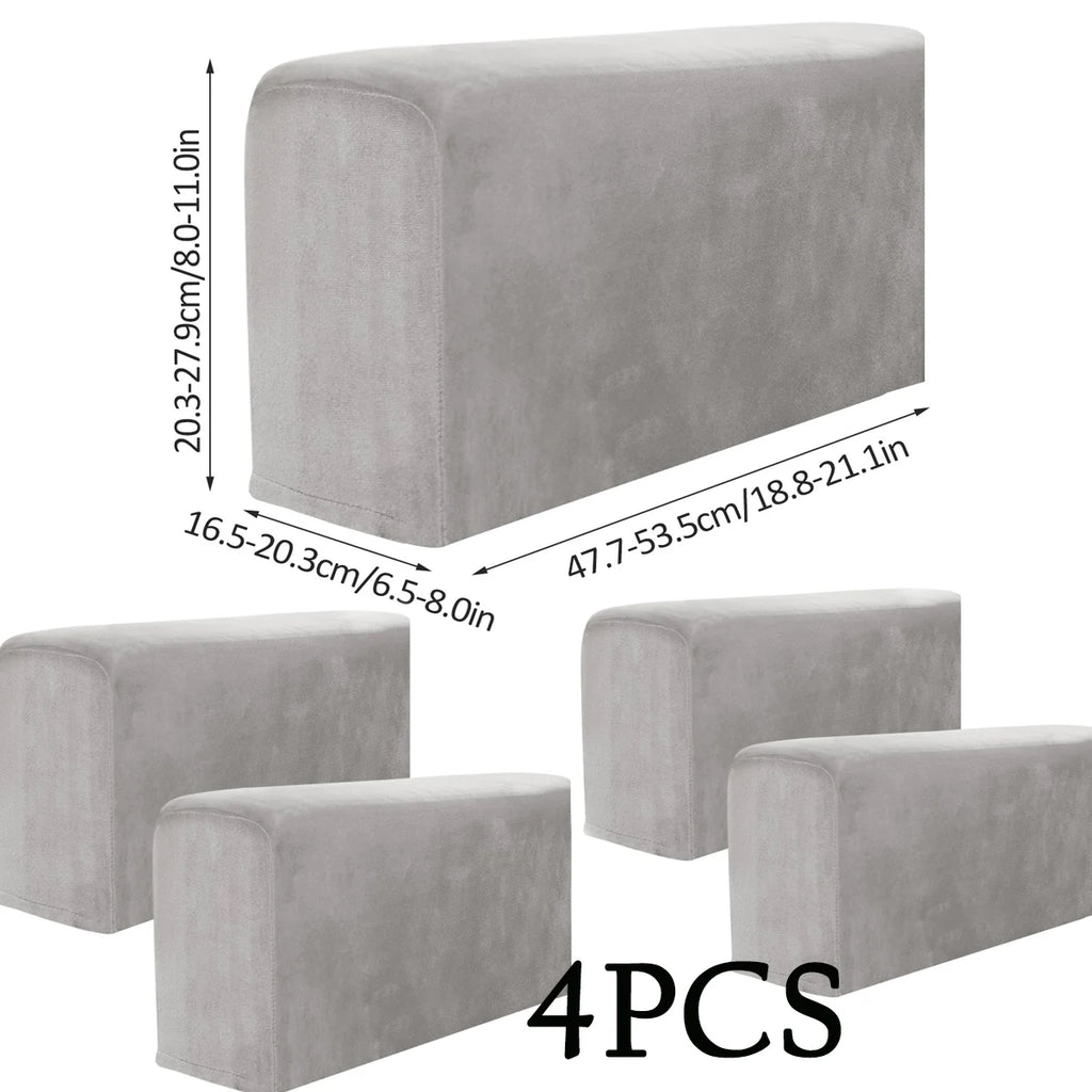 2pcs Sofa Armrest Protector Universal Armchair Covers Non-Slip Soft Warm Couch Arm Rest Covers Thickened Furniture Protector