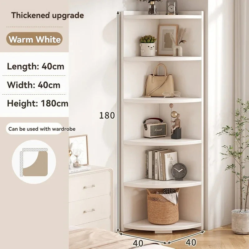 Mueble esquinero de almacenamiento para el hogar, recibidor sencillo, perchero, vitrina esquinera de pared, estantería de pie, mesita de noche