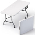 Mesa plegable de plástico USADA de 4/6 pies - Perfecta para comer y fiestas en interiores/exteriores