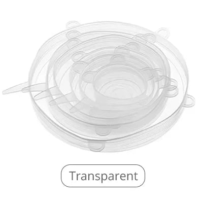 6 Piezas Tapas Elásticas de Silicona de Grado Alimenticio para Almacenamiento de Alimentos Tapas Reutilizables para Microondas Tapas para Tazones para Tazas Latas Frascos YY121