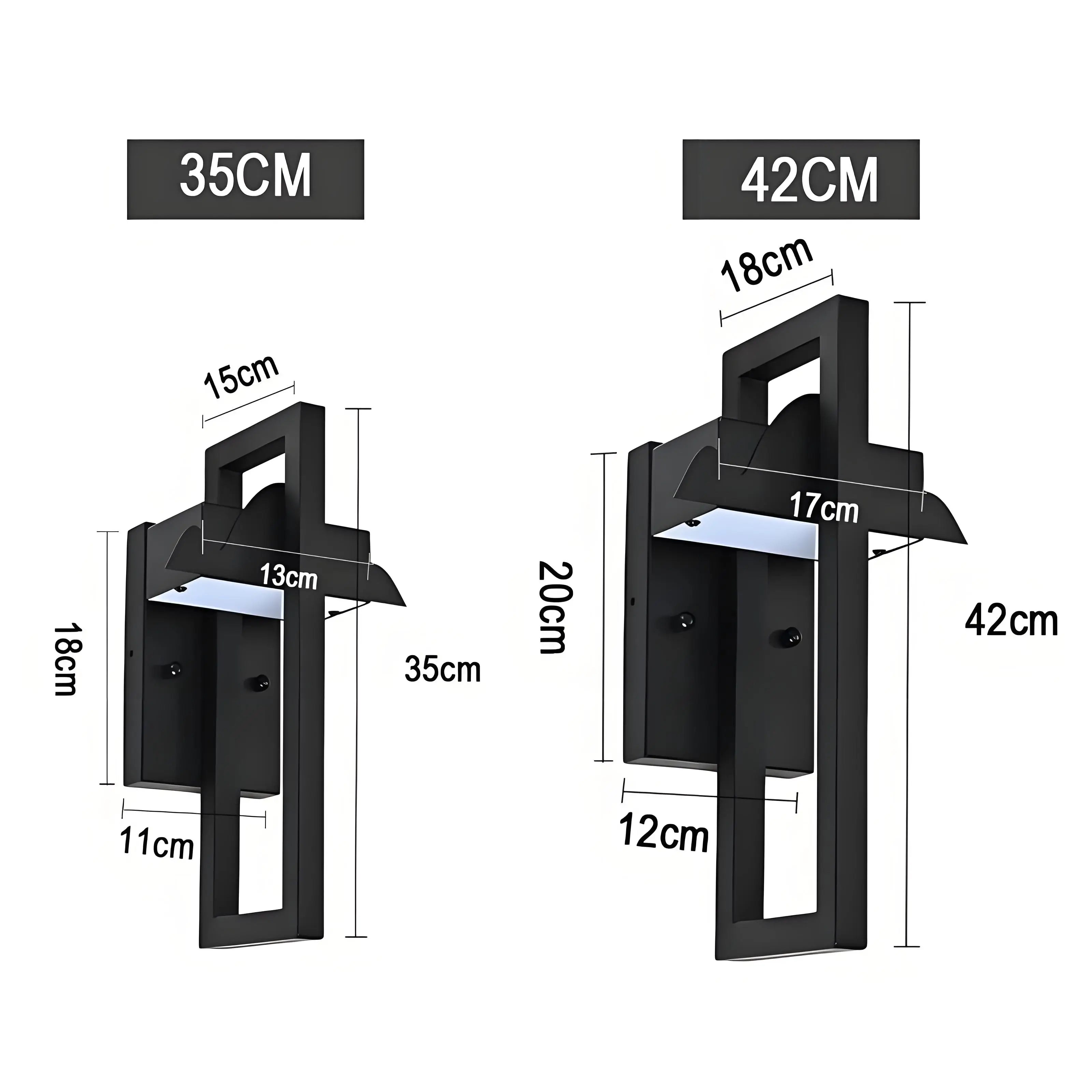 Luz de pared impermeable IP65, lámpara LED de pared exterior 12W, iluminación decorativa de aluminio para pasillo y jardín, lámparas y apliques exteriores modernos
