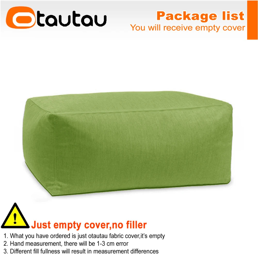 OTAUTAU Funda para puf de exterior Oxford para piscina, flotador, tumbona, club de playa, puf SF505 [¡Sin relleno! ¡Necesitas rellenarlo tú mismo!]