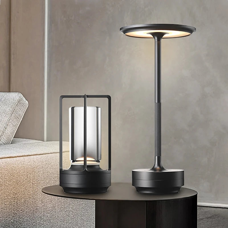 Rechargeable Wireless Table Lamp LED Touch Sensor Desktop Night Light Reading Lamp for Restaurant Hotel Bar Bedroom Decor Light