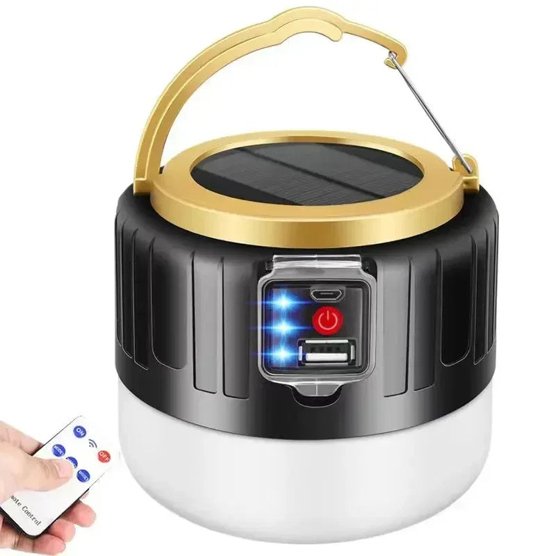 Linterna LED Solar de Camping de 1000W para Exteriores, Recargable por USB, Lámpara de Tienda de Campaña Portátil, Luces de Emergencia para Barbacoas, Senderismo, Mercado Nocturno