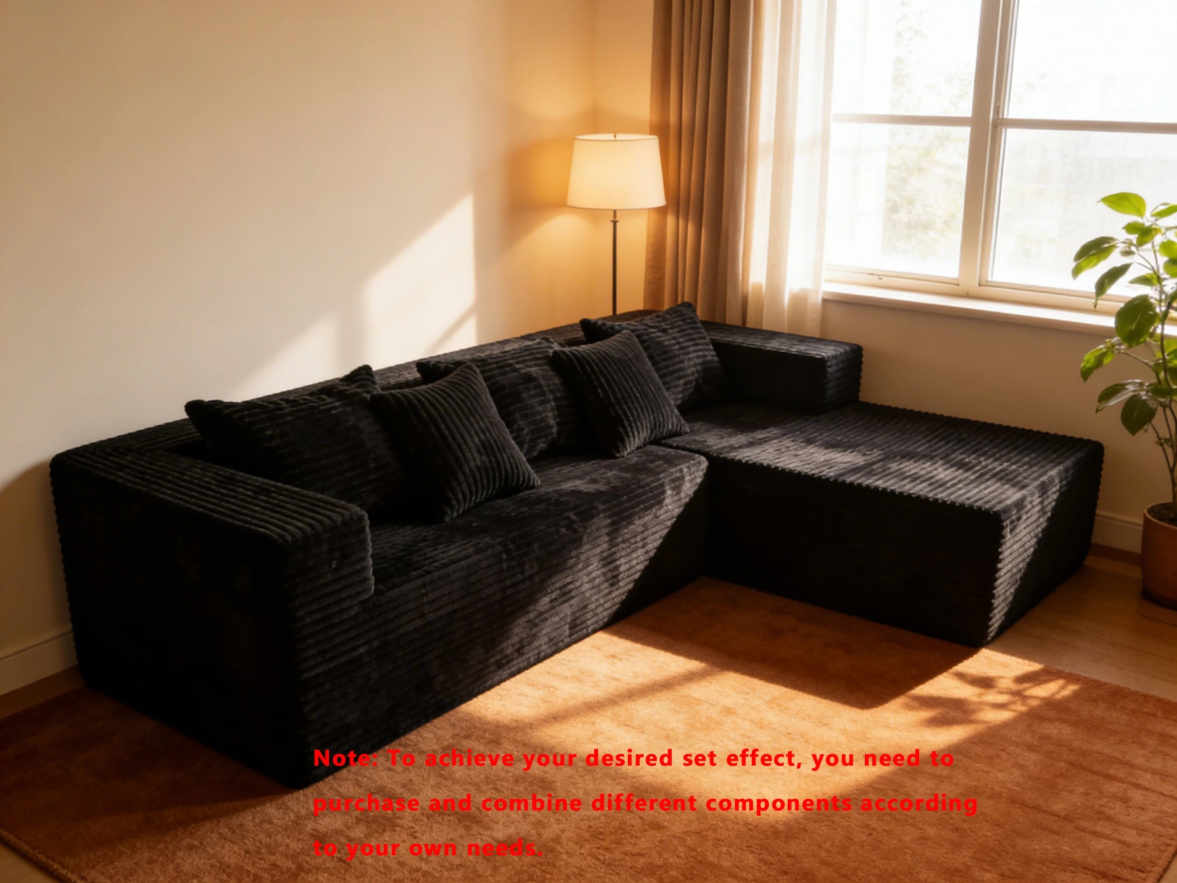 Sofá Lounge Sin Huesos Completamente Esponjoso Ultra Suave con Sensación de Nube para Dormitorio Sala de Estar