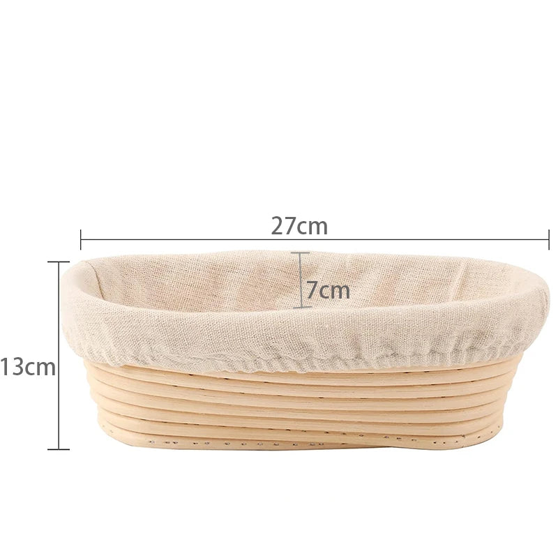Banneton Bread Proofing Basket Round Oval Sourdough Baskets Bread Baking Dough Rising Ratten Bowls with Liners For Bakery YY087