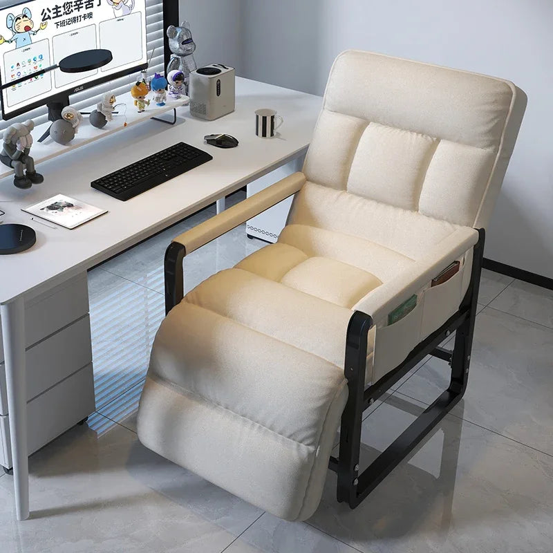 Silla reclinable de oficina, silla plegable para la pausa del almuerzo, silla de ordenador que permite sentarse y tumbarse, sofá perezoso de doble propósito con respaldo
