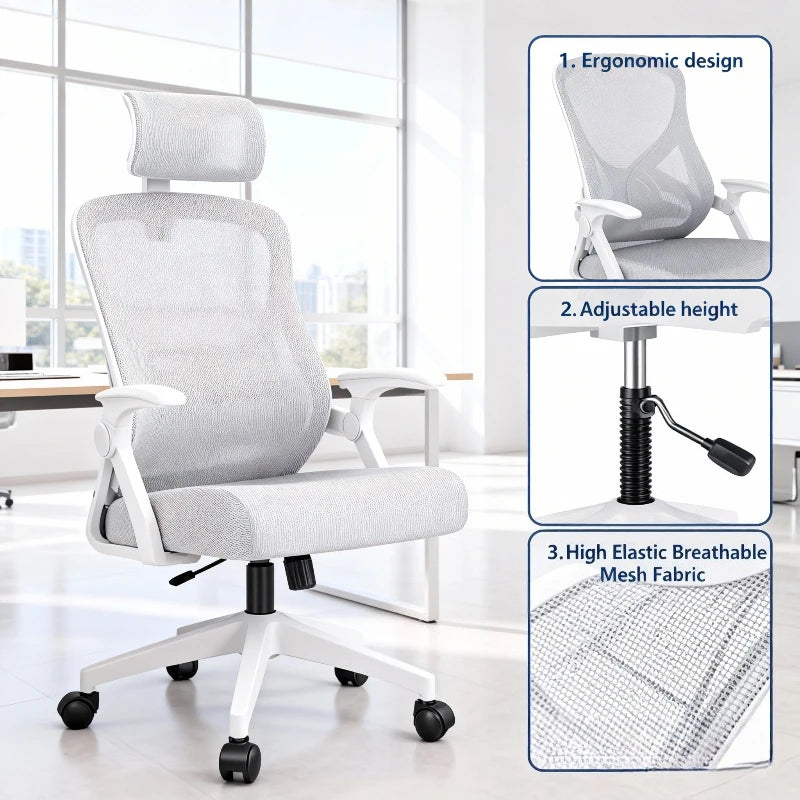 Sillas de oficina ergonómicas para el hogar, sillas de ordenador ajustables, sedentario no cansado, dormitorio, estudio, personal, silla gamer, muebles de oficina