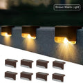 4/8/12Pack Solar Deck Lights, Auto On/Off Outdoor Waterproof Solar Step Wall Lights for Stairs Fence Yard Pathway Decoration