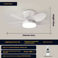 Ventiladores de techo de 25 pulgadas con luces y control remoto, ventilador de techo de montaje empotrado, ventiladores de techo de perfil bajo con motor de CC silencioso reversible para sala de estar
