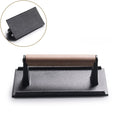 1pc Cast iron Rectangular Meat Press Round Heavy-Duty Steak Burger Press Barbecue Press For Flat Top Grill Hamburger Grinder
