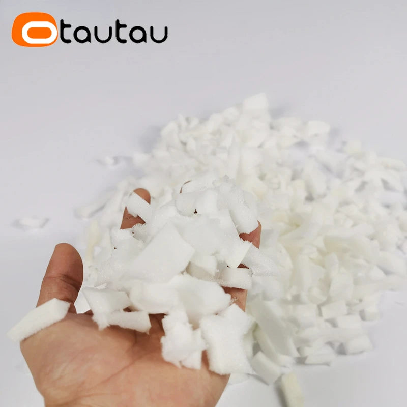OTAUTAU 1kg 2.2bls Espuma Viscoelástica Triturada Esponja Almohada Puf Relleno Sofá Puf Sillón Cojín Relleno Muñeca