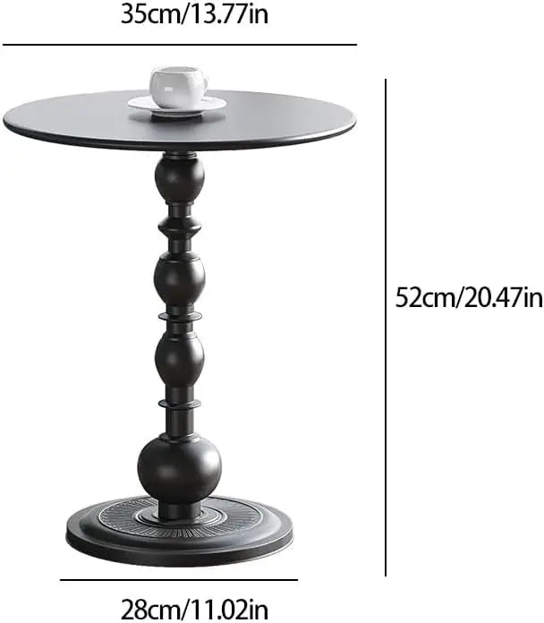 Mesita auxiliar pequeña redonda de metal, mesita de noche vintage para bebidas, mesitas de pedestal modernas, mesas de café para sala de estar